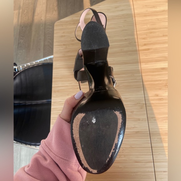 Platform chunky heels, genuine Italian leather - Picture 6 of 7